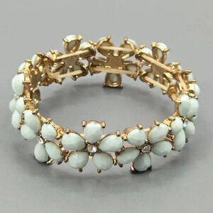 Blue Floral Elastic‎ Stretch Boho Retro Bracelet Fashion Jewelry JB4-14